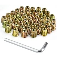 PERFETSELL 50 PcsTuercas Hexagonales m6 Insertos de Madera Tuercas Roscadas m6 Insertos de Tuerca Aleación de Zinc…